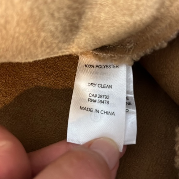 Joie Sherpa Fleece Teddy Shirt Brown Boxy Shacket Oversized Jacket Size S - NEW - Picture 9 of 9